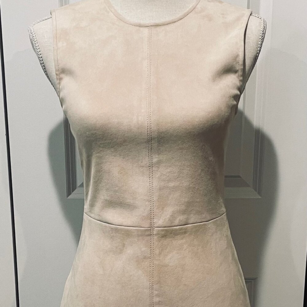 Theory Blush Suede Sheath Dress